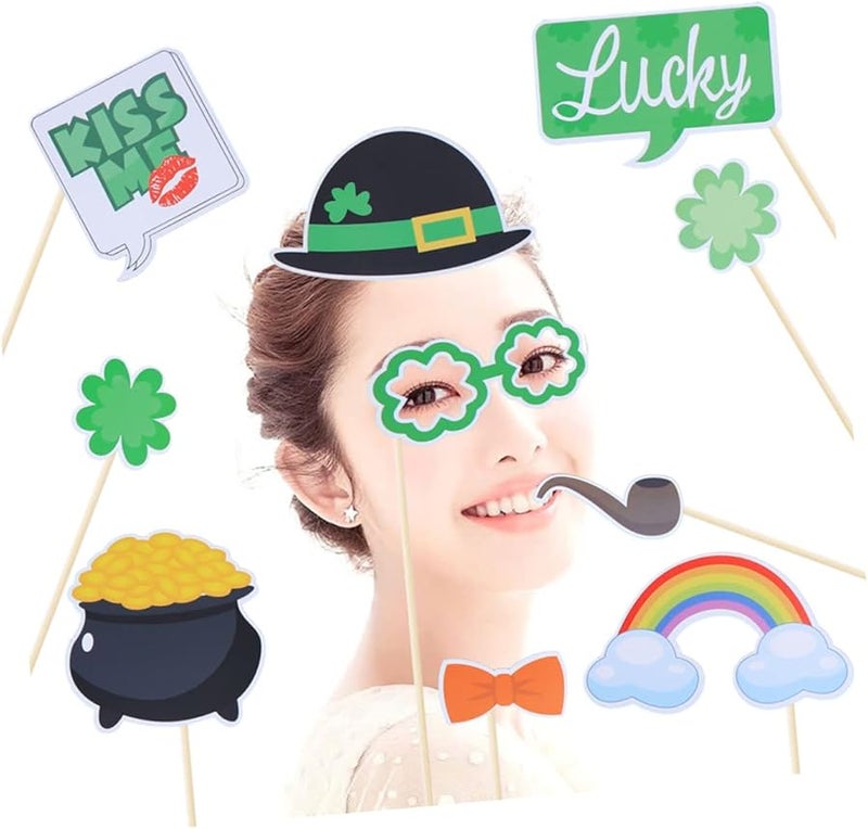 Saint Patricks Day Handheld Photo Props Set Fun Frame For Party Photography - Image 5